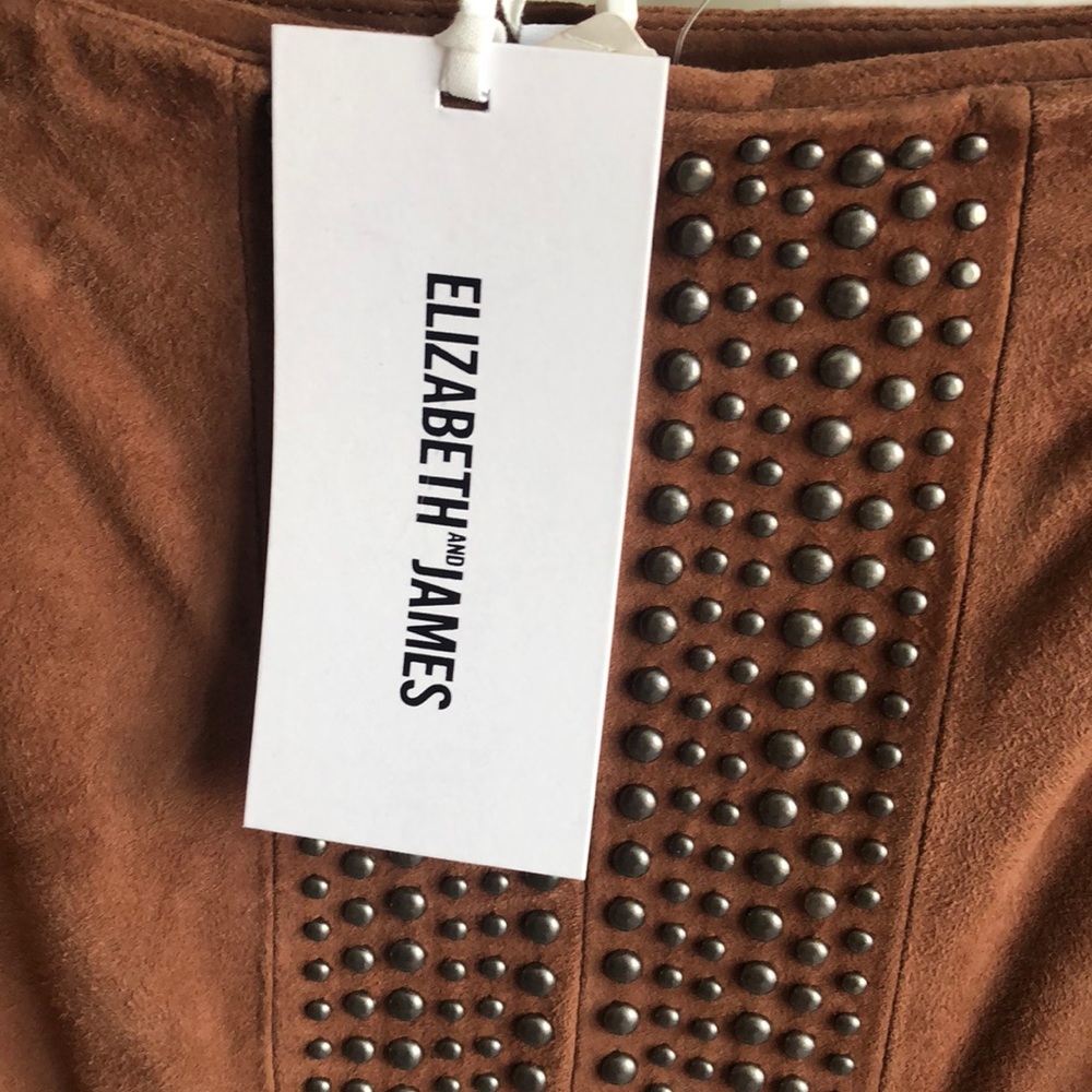 Elizabeth and James suede riva skirt with studs 0 - Picture 3 of 5